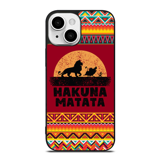 HAKUNA MATATA LION KING AZTEC PATTERN 3 iPhone 13 Mini Case Cover