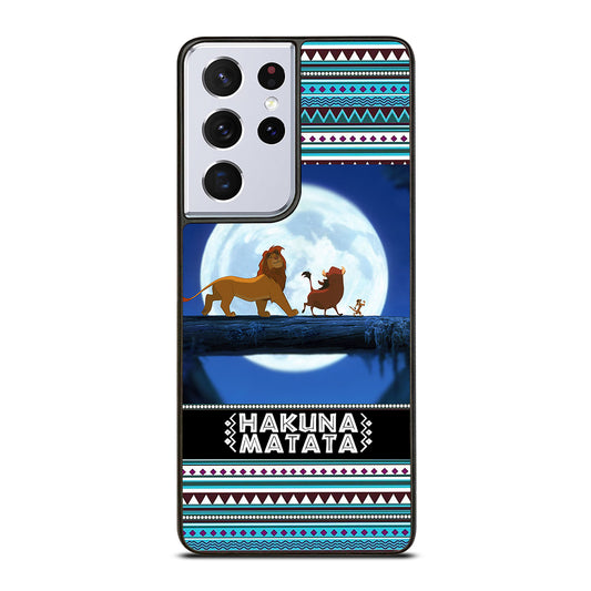 HAKUNA MATATA LION KING AZTEC PATTERN Samsung Galaxy S21 Ultra Case Cover