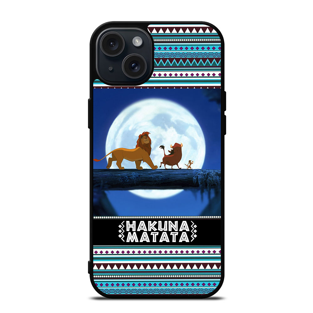 HAKUNA MATATA LION KING AZTEC PATTERN iPhone 15 Plus Case Cover