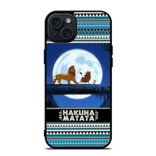 HAKUNA MATATA LION KING AZTEC PATTERN iPhone 15 Plus Case Cover