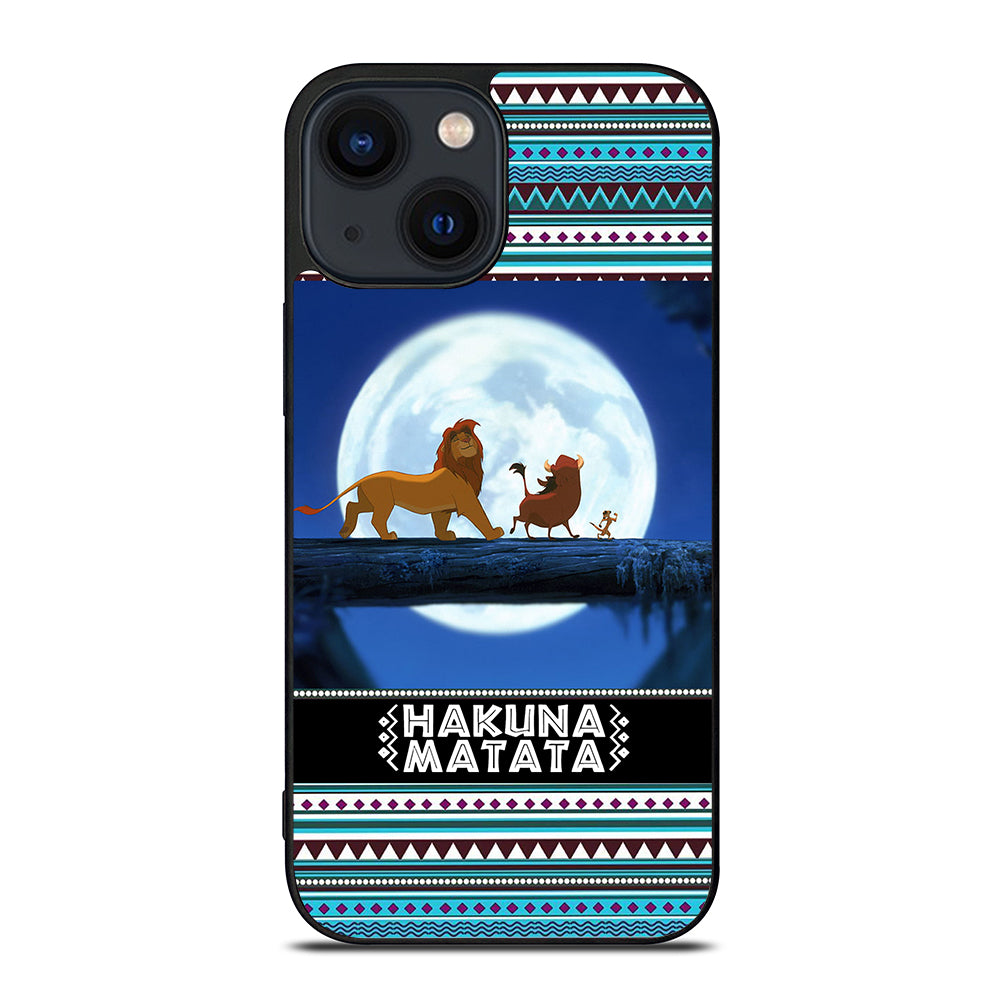 HAKUNA MATATA LION KING AZTEC PATTERN iPhone 14 Plus Case Cover