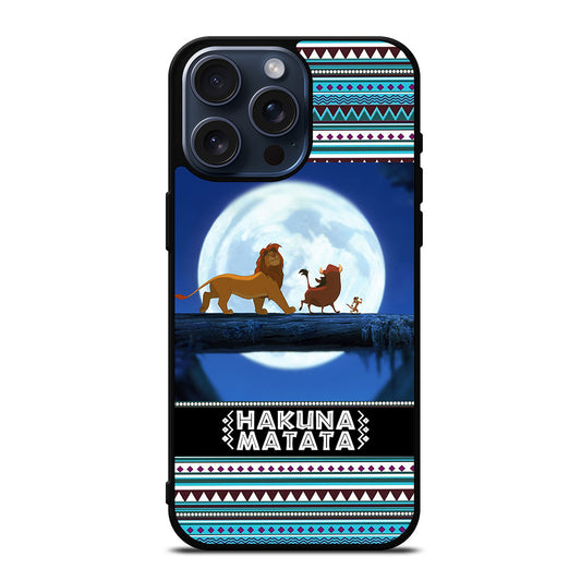 HAKUNA MATATA LION KING AZTEC PATTERN iPhone 15 Pro Max Case Cover