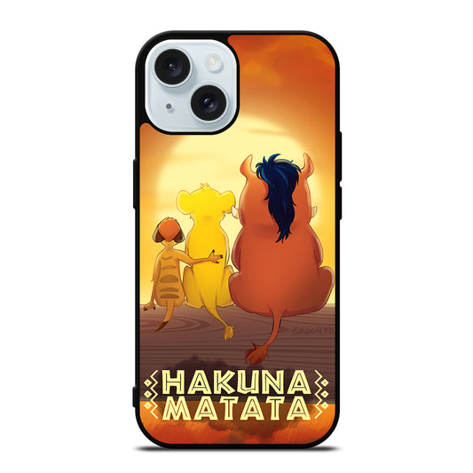 HAKUNA MATATA LION KING CARTOON iPhone 15 Case Cover