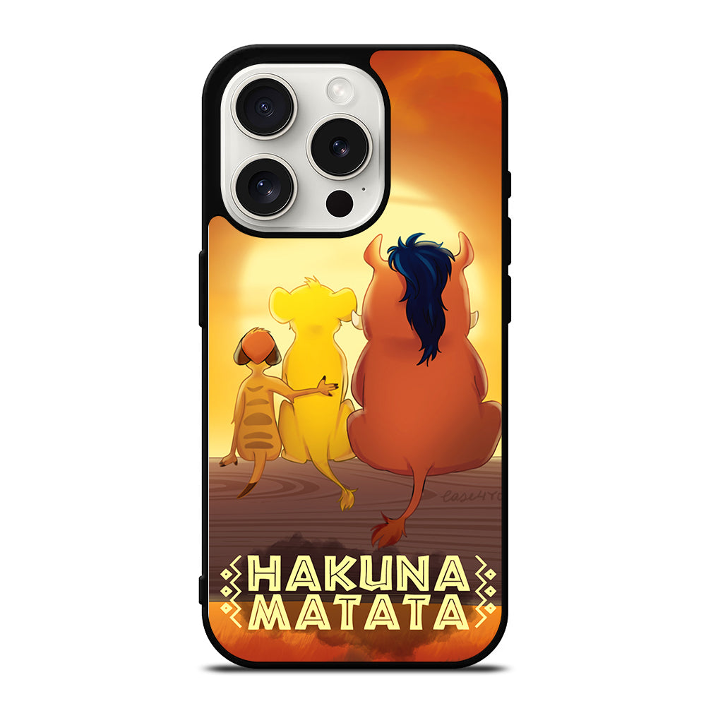 HAKUNA MATATA LION KING CARTOON iPhone 15 Pro Case Cover