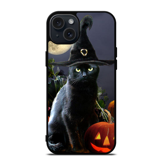 HALLOWEEN CAT PUMPKIN iPhone 15 Plus Case Cover