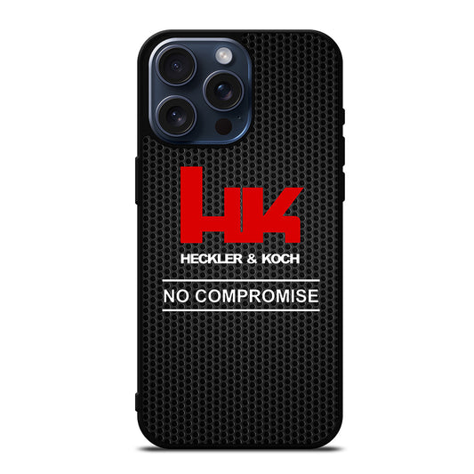 HECKLER AND KOCH METAL LOGO iPhone 15 Pro Max Case Cover