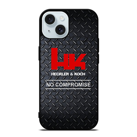 HECKLER AND KOCH METAL LOGO 2 iPhone 15 Case Cover