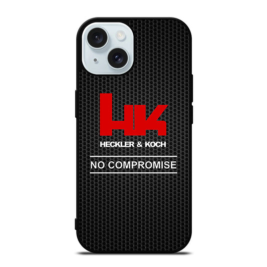 HECKLER AND KOCH METAL LOGO iPhone 15 Case Cover
