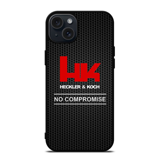 HECKLER AND KOCH METAL LOGO iPhone 15 Plus Case Cover