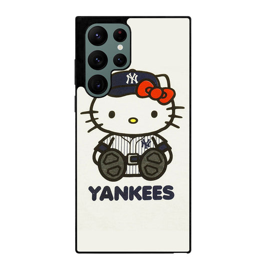 HELLO KITTY NEW YORK YANKEES 1 Samsung Galaxy S22 Ultra Case Cover
