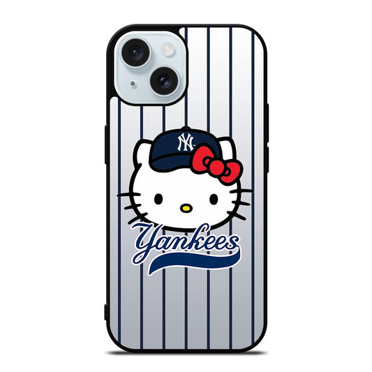 HELLO KITTY NEW YORK YANKEES 2 iPhone 15 Case Cover