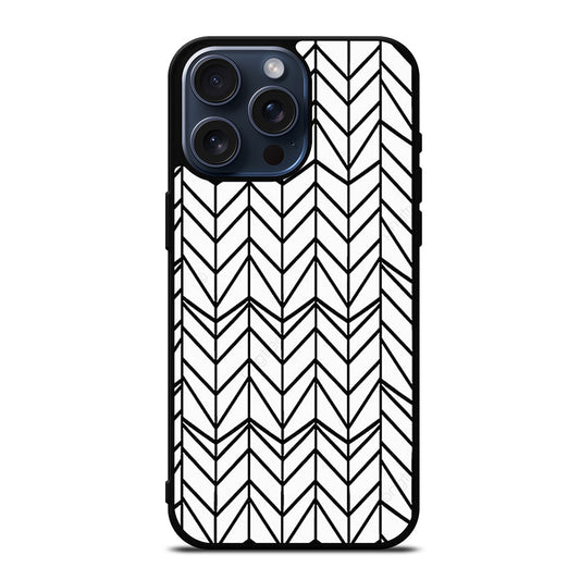 HERRINGBONE TRIANGLE PATTERN 2 iPhone 15 Pro Max Case Cover