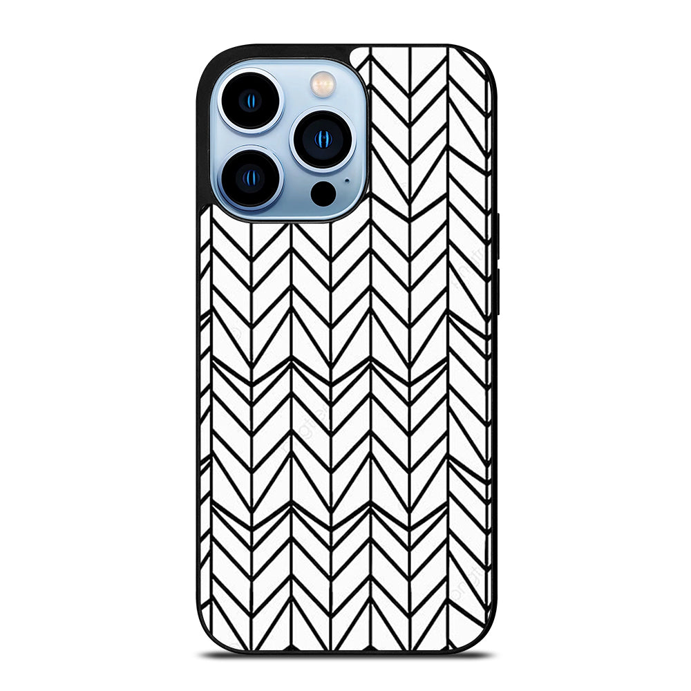 HERRINGBONE TRIANGLE PATTERN 2 iPhone 13 Pro Max Case Cover