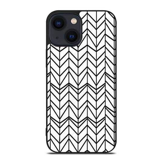 HERRINGBONE TRIANGLE PATTERN 2 iPhone 14 Plus Case Cover