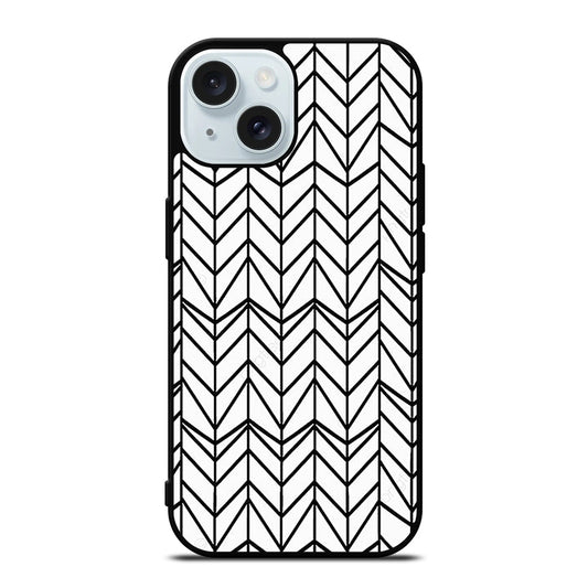 HERRINGBONE TRIANGLE PATTERN 2 iPhone 15 Case Cover