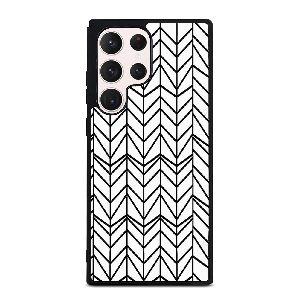 HERRINGBONE TRIANGLE PATTERN 2 Samsung Galaxy S23 Ultra Case Cover