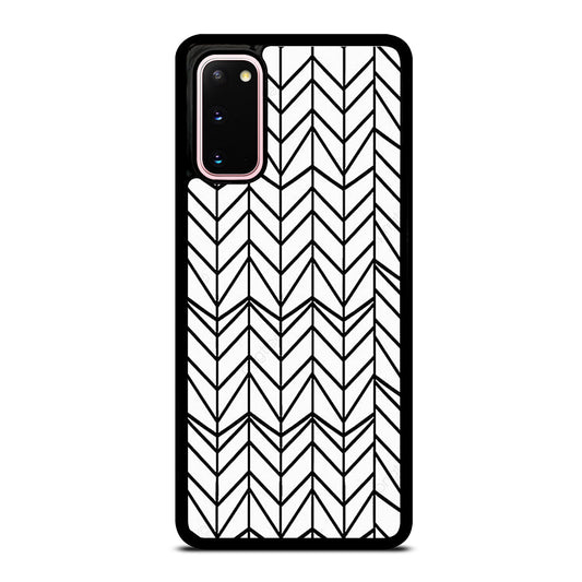 HERRINGBONE TRIANGLE PATTERN 2 Samsung Galaxy S20 Case Cover