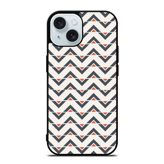 HERRINGBONE TRIANGLE PATTERN iPhone 15 Case Cover