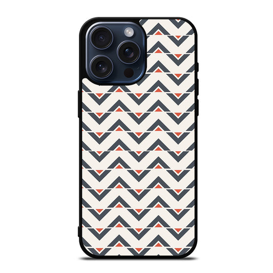 HERRINGBONE TRIANGLE PATTERN iPhone 15 Pro Max Case Cover