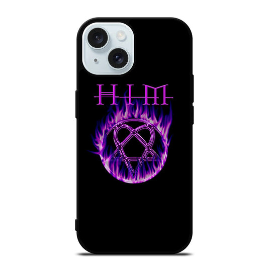 HIM BAND LOGO FLAME iPhone 15 Case Cover