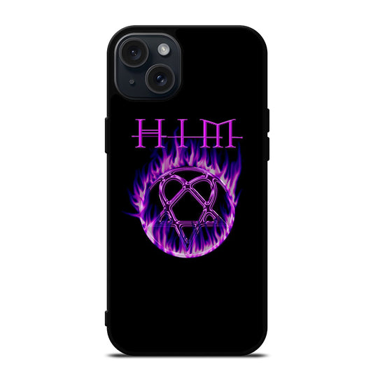 HIM BAND LOGO FLAME iPhone 15 Plus Case Cover