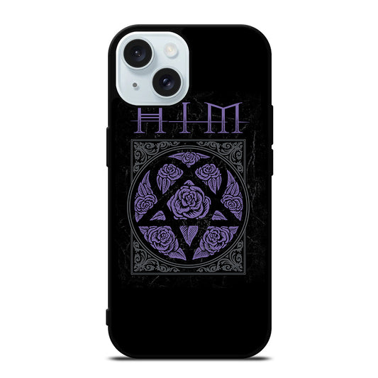 HIM BAND LOGO FLOWER iPhone 15 Case Cover