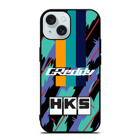 HKS RETRO PATTERN iPhone 15 Case Cover