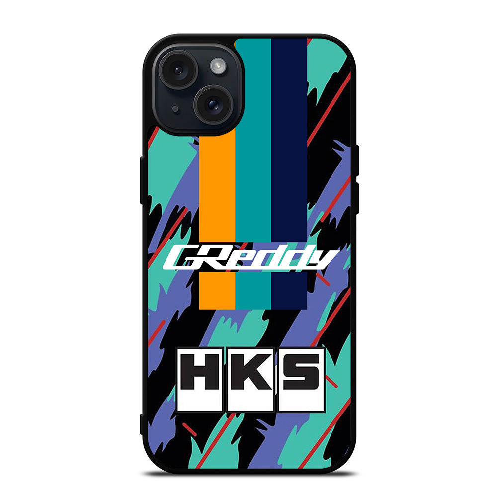 HKS RETRO PATTERN iPhone 15 Plus Case Cover