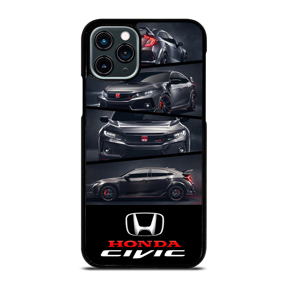 HONDA CIVIC BLACK CAR iPhone 11 Pro Case Cover