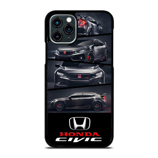 HONDA CIVIC BLACK CAR iPhone 11 Pro Case Cover
