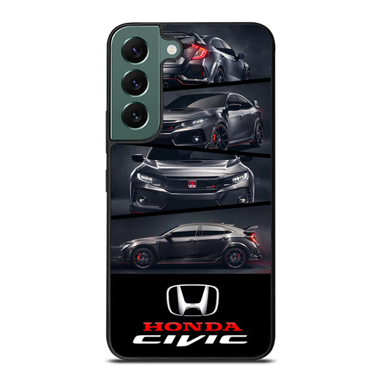 HONDA CIVIC BLACK CAR Samsung Galaxy S22 Case Cover