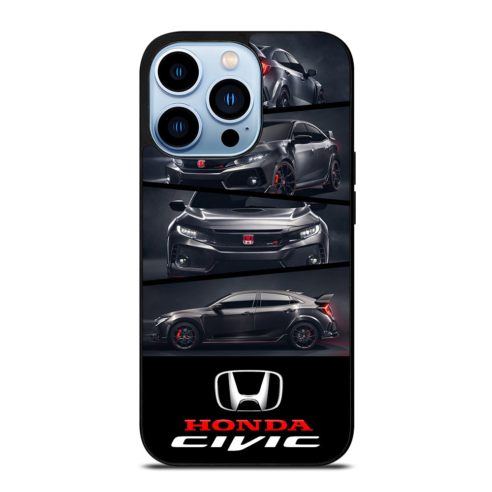 HONDA CIVIC BLACK CAR iPhone 13 Pro Max Case Cover