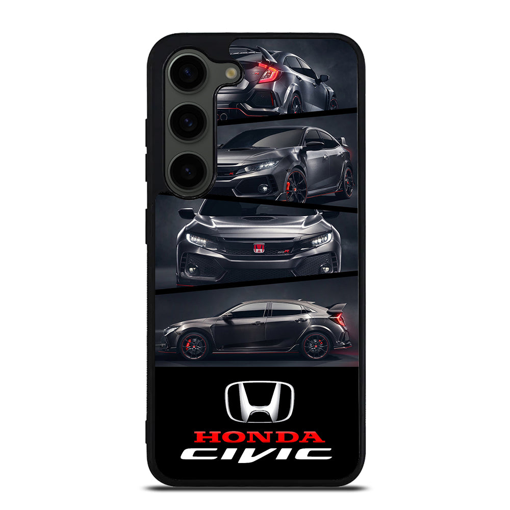 HONDA CIVIC BLACK CAR Samsung Galaxy S23 Plus Case Cover
