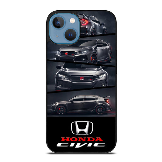 HONDA CIVIC BLACK CAR iPhone 13 Case Cover