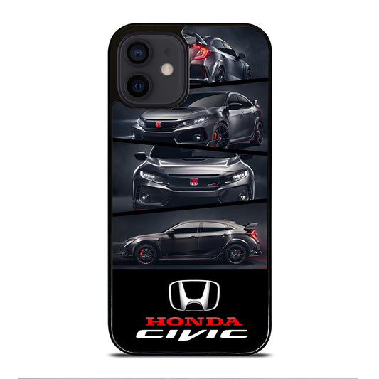 HONDA CIVIC BLACK CAR iPhone 12 Mini Case Cover