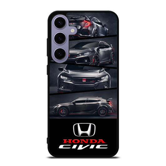 HONDA CIVIC BLACK CAR Samsung Galaxy S24 Plus Case Cover
