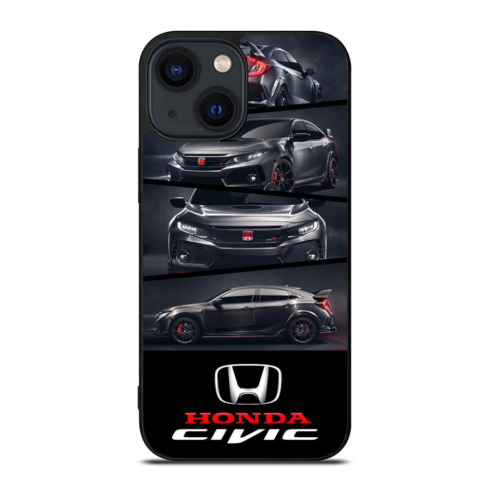 HONDA CIVIC BLACK CAR iPhone 14 Plus Case Cover