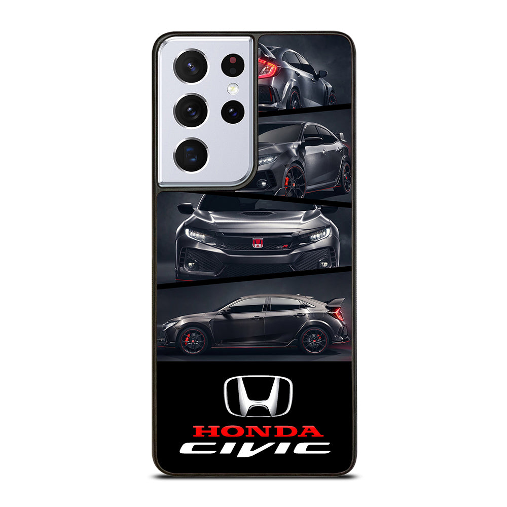 HONDA CIVIC BLACK CAR Samsung Galaxy S21 Ultra Case Cover