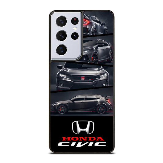 HONDA CIVIC BLACK CAR Samsung Galaxy S21 Ultra Case Cover