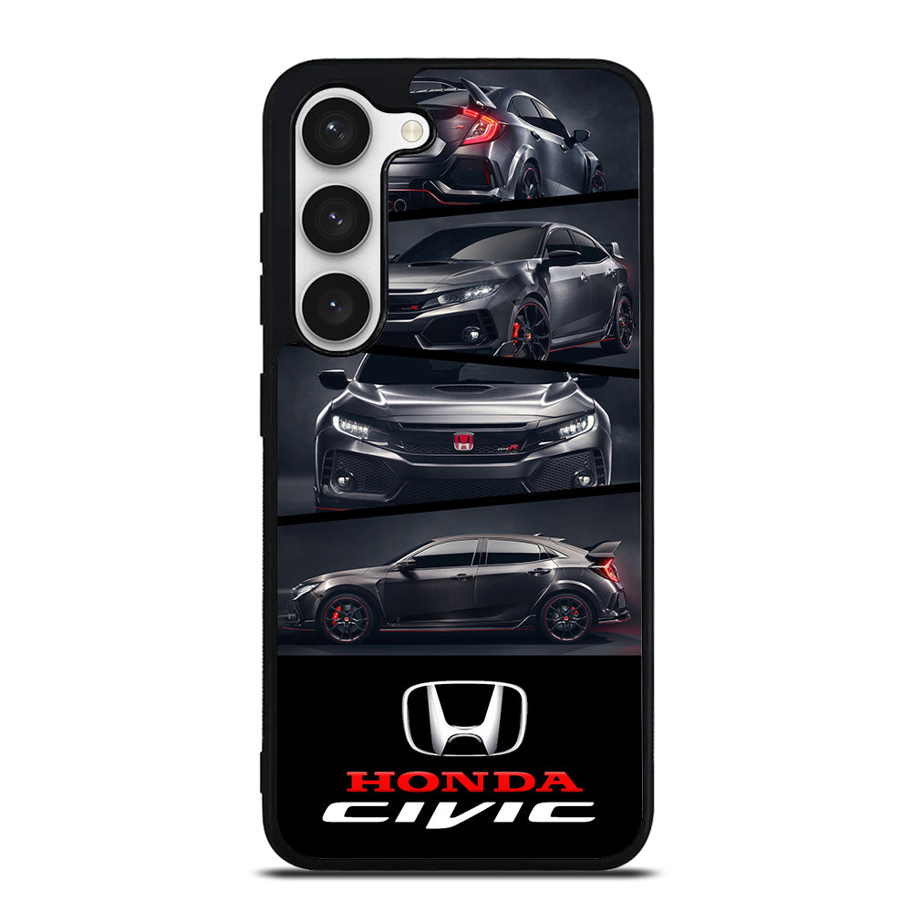 HONDA CIVIC BLACK CAR Samsung Galaxy S23 Case Cover
