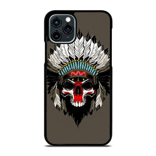 INDIAN FEATHER SKULL ART iPhone 11 Pro Case Cover