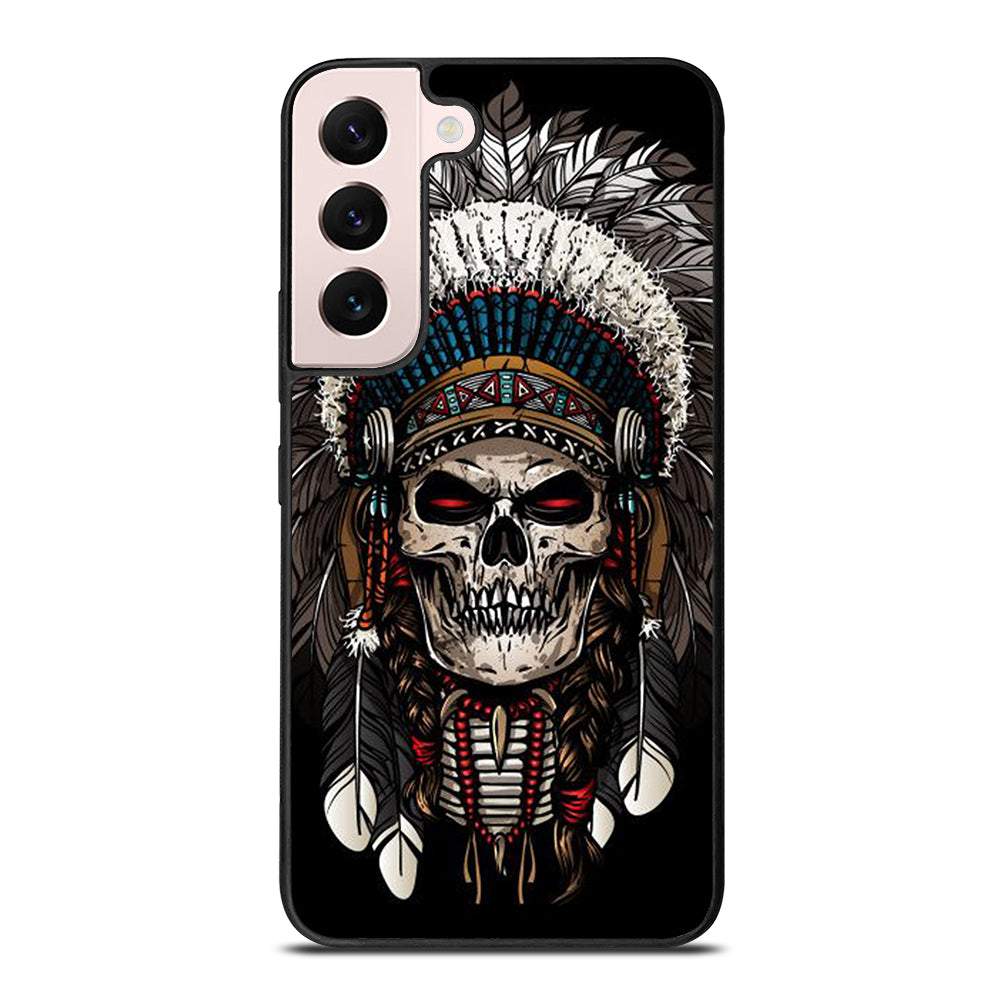 INDIAN FEATHER SKULL ART 2 Samsung Galaxy S22 Plus Case Cover
