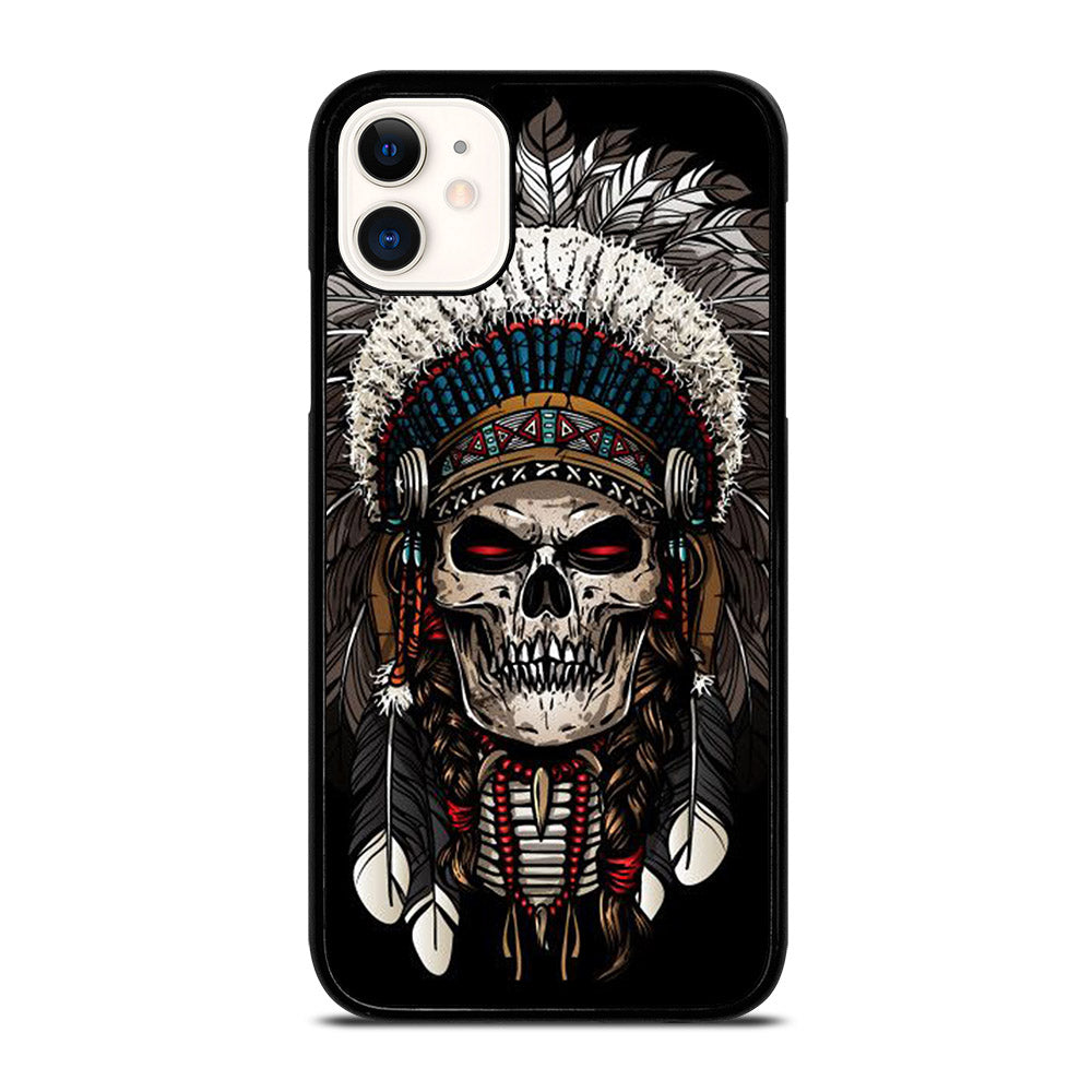 INDIAN FEATHER SKULL ART 2 iPhone 11 Case Cover