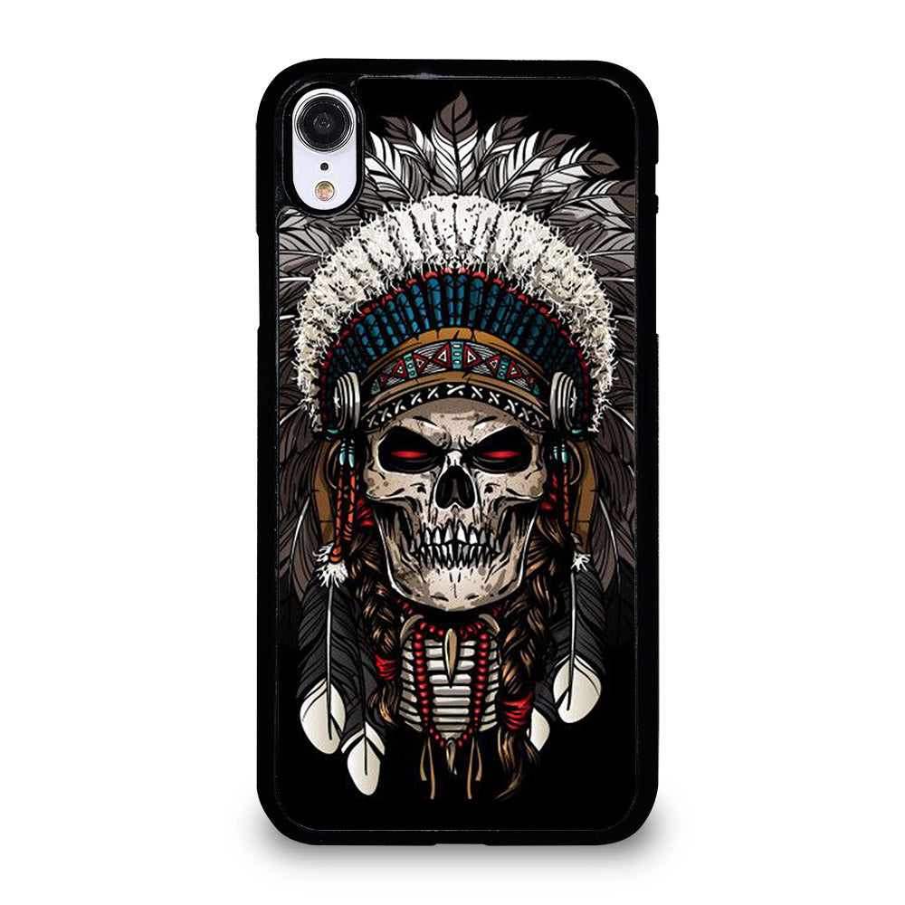 INDIAN FEATHER SKULL ART 2 iPhone XR Case Cover