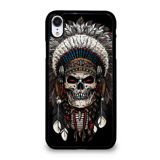 INDIAN FEATHER SKULL ART 2 iPhone XR Case Cover