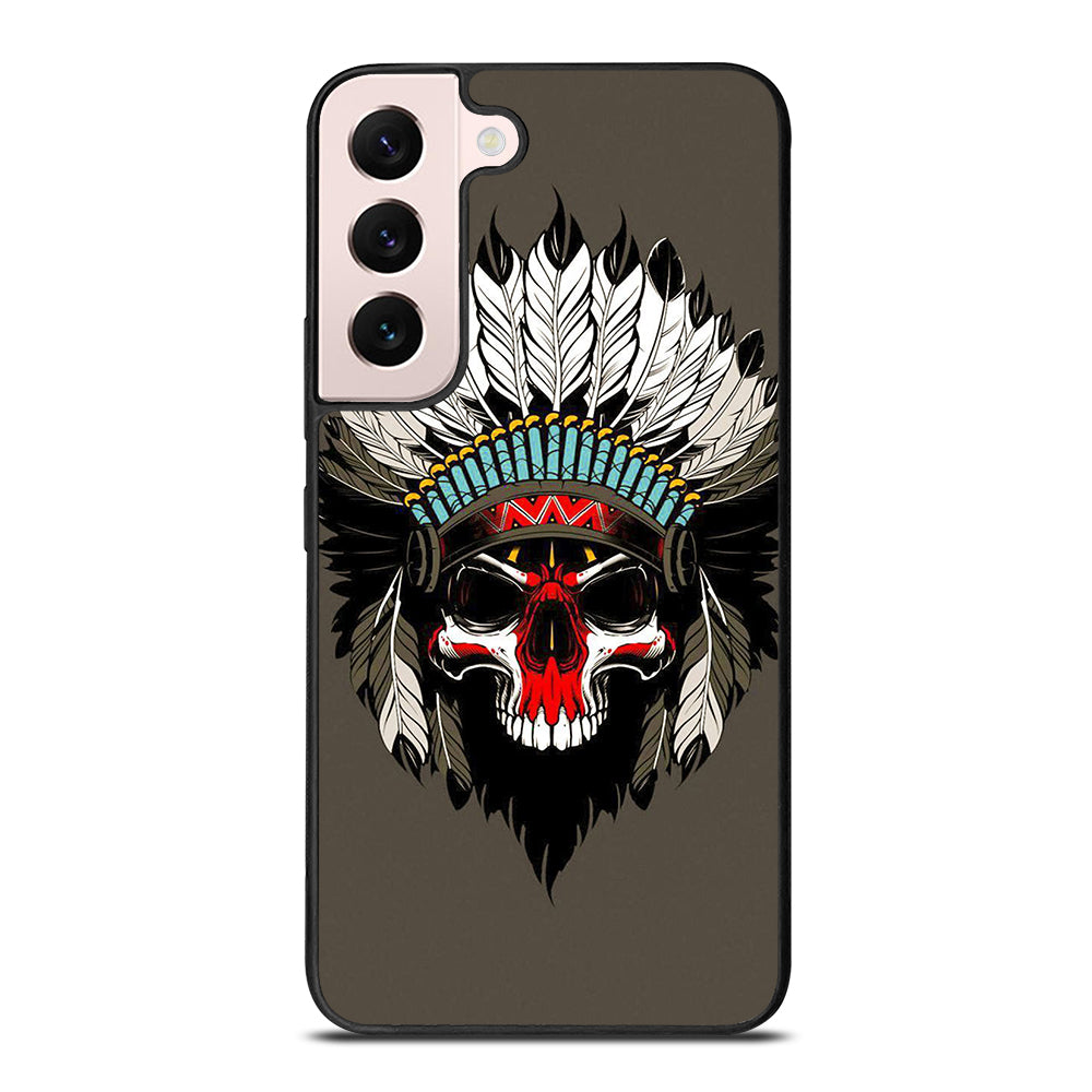 INDIAN FEATHER SKULL ART Samsung Galaxy S22 Plus Case Cover