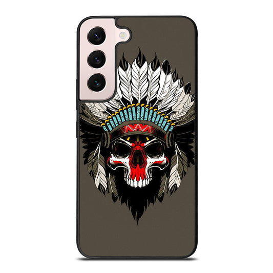 INDIAN FEATHER SKULL ART Samsung Galaxy S22 Plus Case Cover