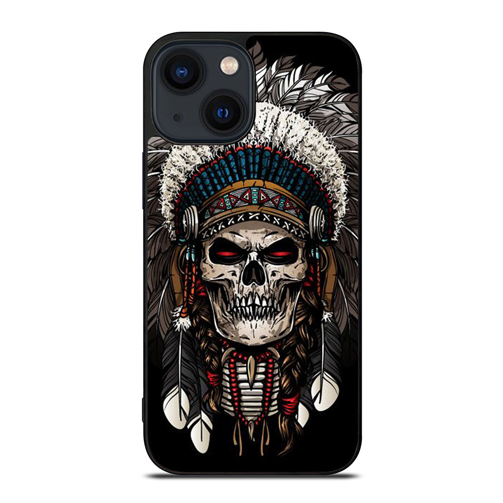 INDIAN FEATHER SKULL ART 2 iPhone 14 Plus Case Cover