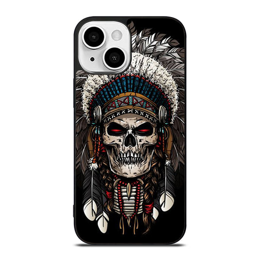 INDIAN FEATHER SKULL ART 2 iPhone 13 Mini Case Cover