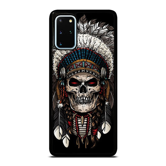 INDIAN FEATHER SKULL ART 2 Samsung Galaxy S20 Plus Case Cover